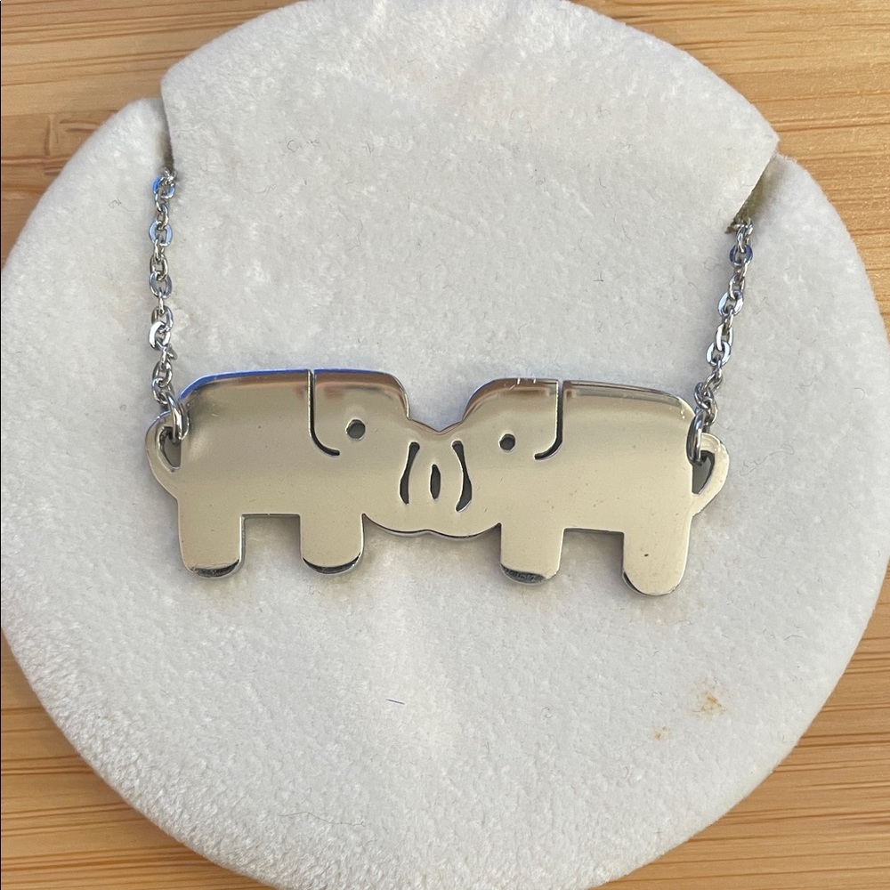 Silver Elephant Kids Necklace